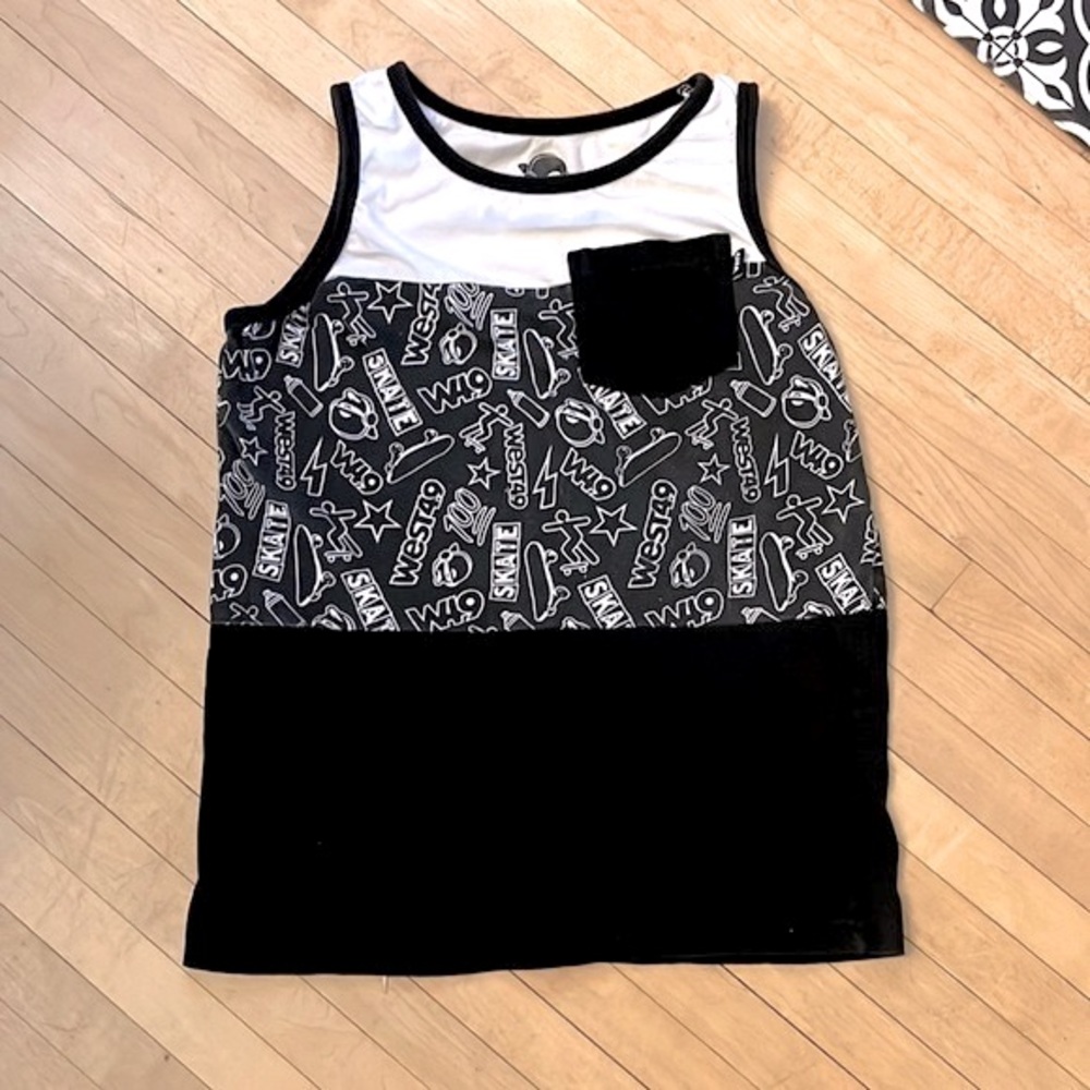 West 49 Boy graphic sleeveless tank, size M (10/12) good condition